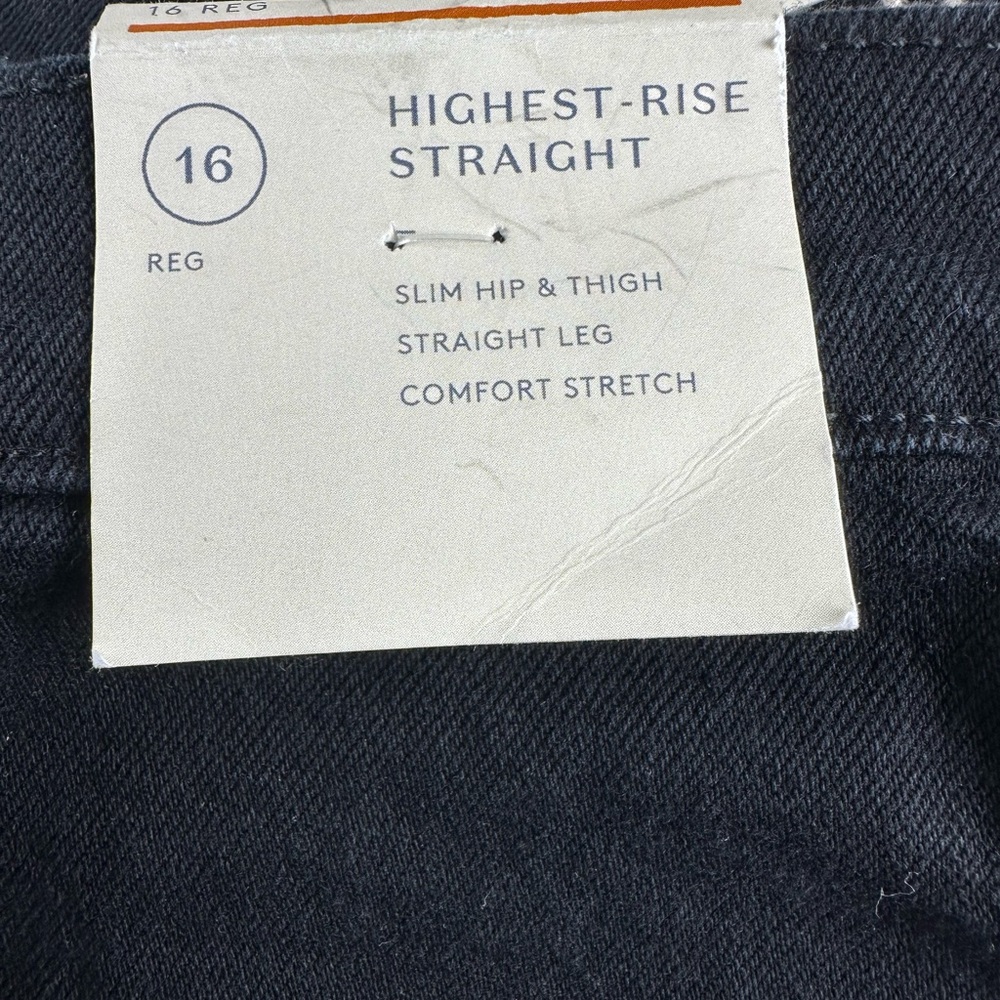 Universal Thread Highest Rise Black Straight Leg Jeans NWT 16 - Picture 11 of 14